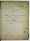 ITALY PECK, LUTHER. Book of remarks made in and about Naples in the year 1812. Autograph manuscript signed. 1812